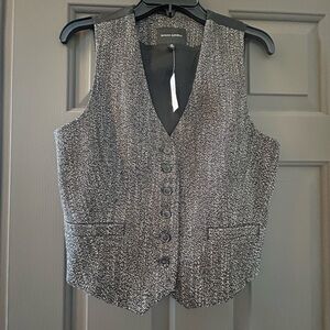 Banana Republic Charcoal Tweed Vest
